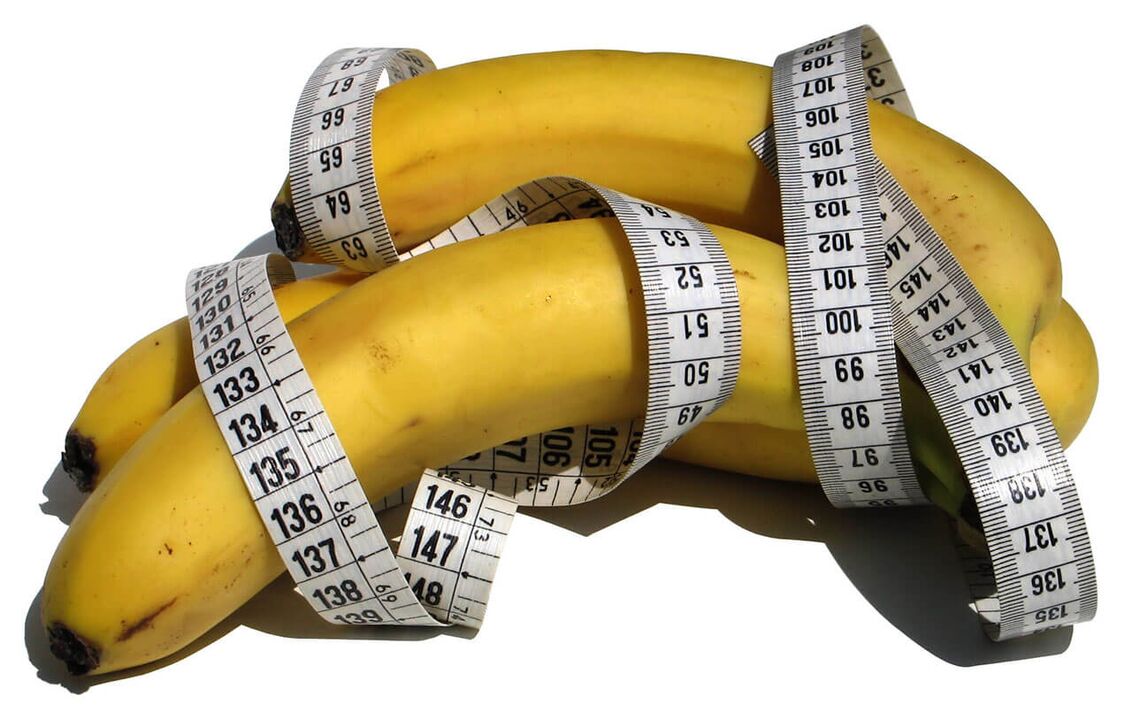 Povečan penis - centimeter na bananah